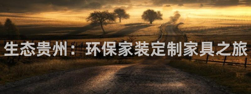 杏耀3注册：生态贵州：环保家装定制家具之旅